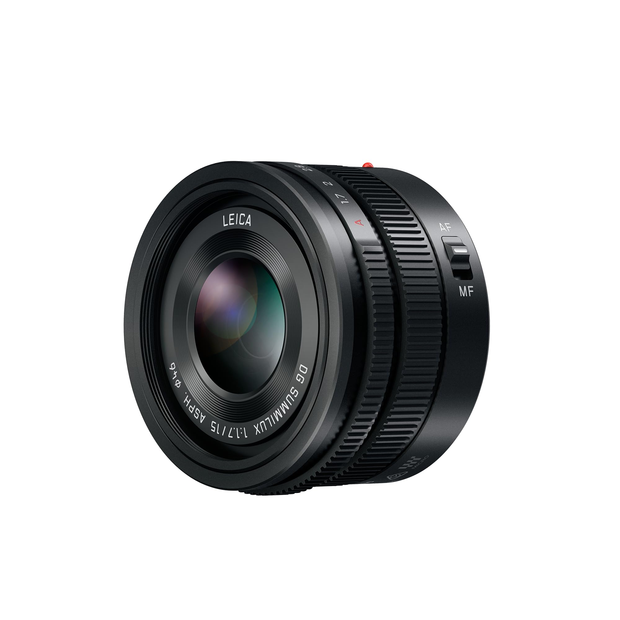 Panasonic Leica Summilux DG ASPH 15mm f1.7 Micro Four Thirds Lens - Black