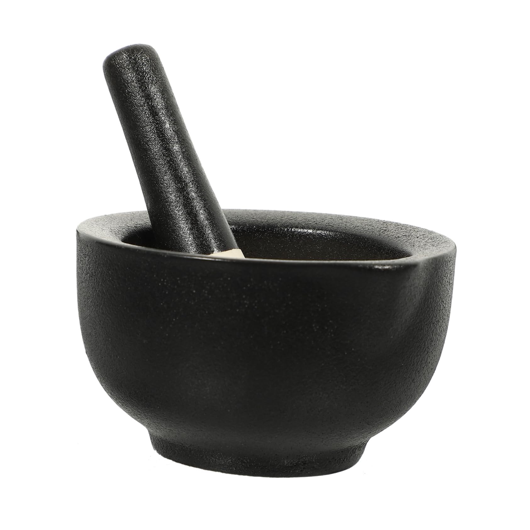 Cabilock 1 Set Grinding Bowl with Grinding Rod Pestle and Small Practical Mini and Pestle Spices Hand Pestle Garlic Mixing Bowl Laboratory Black Ceramics