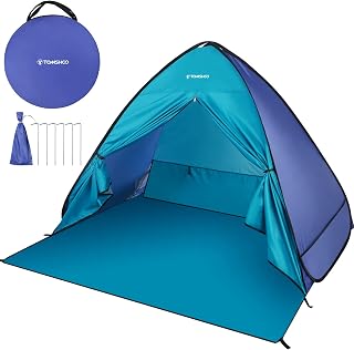 HUIOP Barraca de praia pop up instantâneo com sombra de praia para proteção solar barraca dossel cabana com bolsa de transporte
