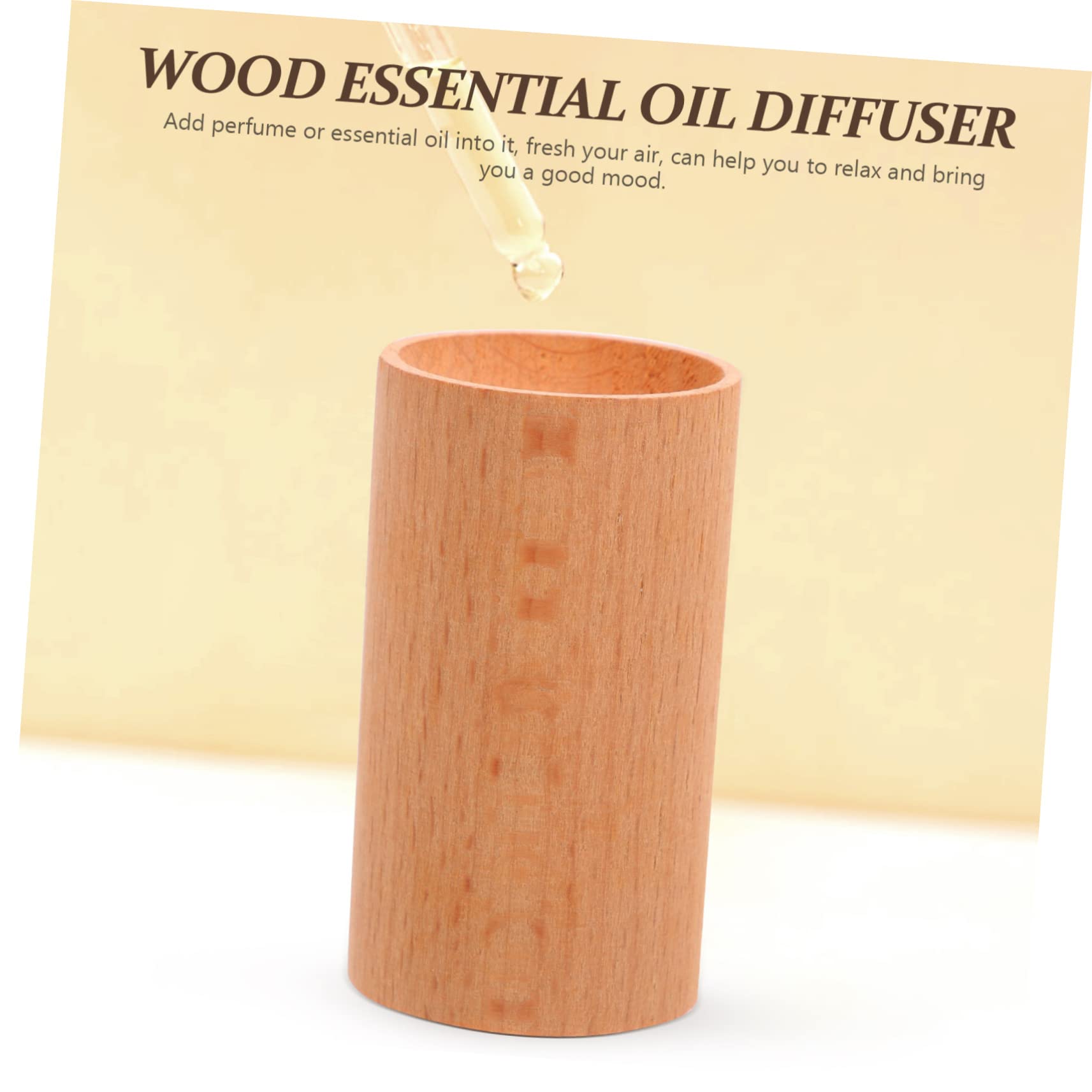 Gatuida 5piezas Difusor De Aromaterapia De Madera De Haya Difusor De Aceites Esenciales Para Hogar y Oficina Diseño Cilíndrico Mejora Aromática Para Coche y Espacios Personales