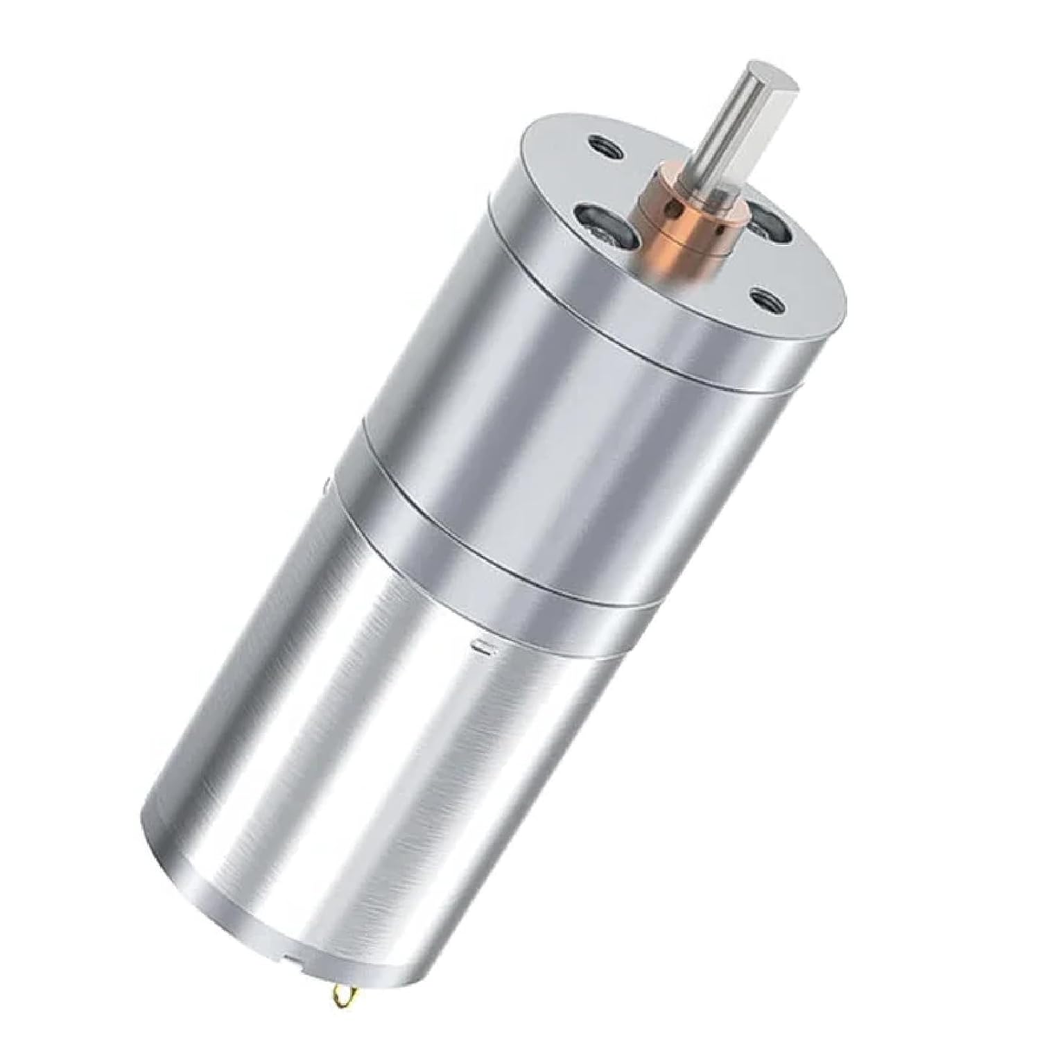 JGA25-370 DC Worm Gear Motor, Silver Aluminum, High Torque Reduction Motor with 4mm Shaft, Reversible Rotation, Model JGA25-370 (12V 1360RPM Package B)