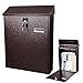 Yescom Large Wall Mount Steel Mail Box Lockable Letterbox w/Retrieval Door & 2 Keys Home Post Security Outdoor