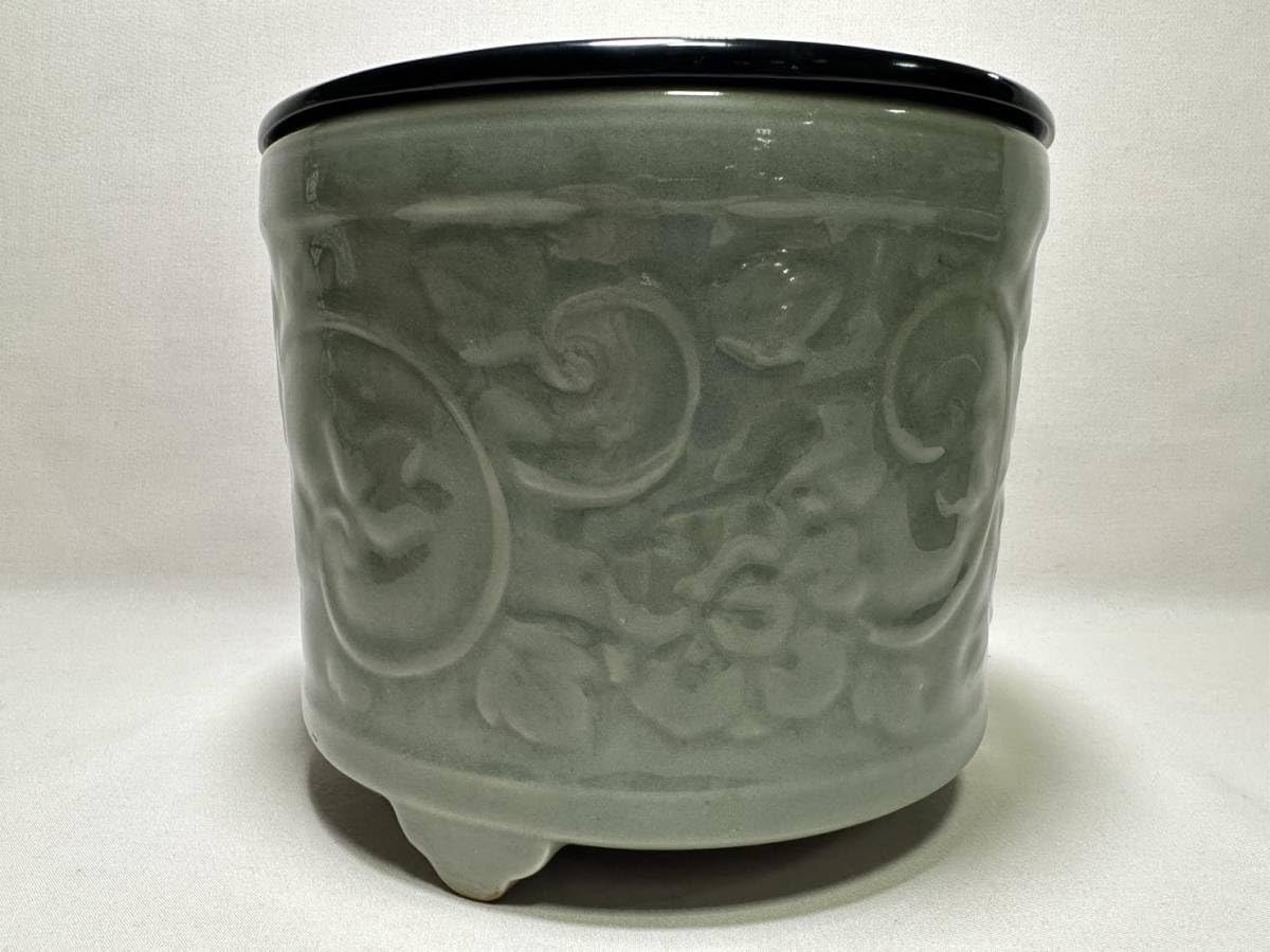 中国三彩蓮鷺紋鉢送料込み0420