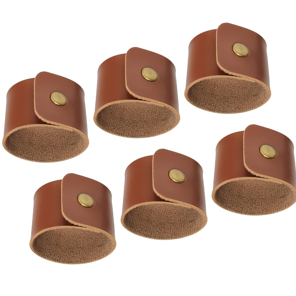 Vdaxvme 6Pcs Handmade Pu Leather Napkin Holder Ring Elegant Table Decor Dining Accessories For Home And Restaurant