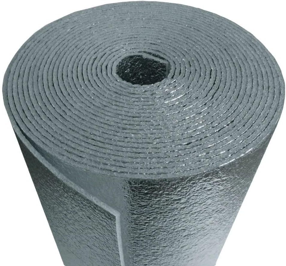 US Energy Products R-8 HVAC Duct Wrap Insulation Reflective Double Sided Foam Core (Class 1-A ASTM FIRE Rated) (AD5 1/4INCH Thick) (3ft x 100ft)