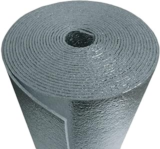 US Energy Products R-8 HVAC Duct Wrap Insulation Reflective Double Sided Foam Core (Class 1-A ASTM FIRE Rated) (AD5 1/4INCH Thick) 1FT X 5FT (5SQFT)