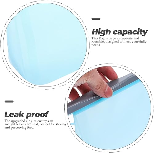 Miniatura 5 de Kichvoe Bolsas reutilizables para almacenamiento de alimentos bolsas reutilizables para congelador bolsas de bocadillos para sándwich bolsa segura