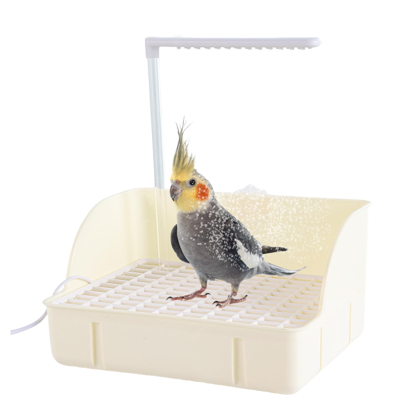 Bird Bathhouse Bathtub, Automatic Pet Bird Bath, Bathtub with Shower Bath for Budgies, Bird Shower Cubicle, Multifunctional Bird Shower with Circulating Water