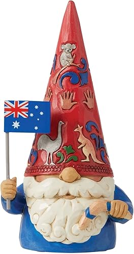 Enesco Jim Shore Heartwood Creek - Figura australiana de gnomos alrededor del mundo, 5.5 pulgadas, multicolor