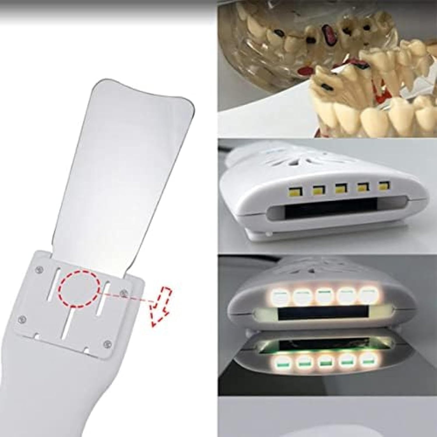 Specchio Fotografico Dentale, Specchio Intraorale, Specchio per La Bocca, Specchio per La Bocca Occlusale Dentale A Doppia Faccia Antiappannamento