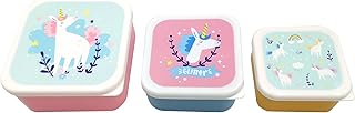 Puckator Unicorn Magic Set of 3 Lunch Box Snack Storage S/M/L
