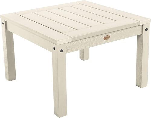 Miniatura 3 de Highwood Lehigh - 2 sillas de jardín con 1 mesa auxiliar cuadrada, juego de 3 piezas, color blanco lavado