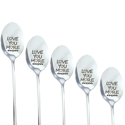 Love You More Spoon, love You More Engraved Spoon, Funny Engraved Stainless Steel Gourmet Spoon, Love You More Engraved Stainless Steel Coffee Tea Spoon, Wedding Anniversary Gift - ?