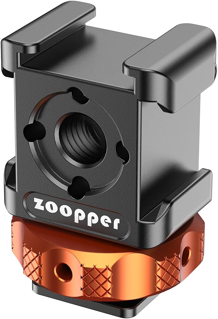 Triple Cold Shoe Mount Adapter Camera Hot Shoe Bracket for LED Video