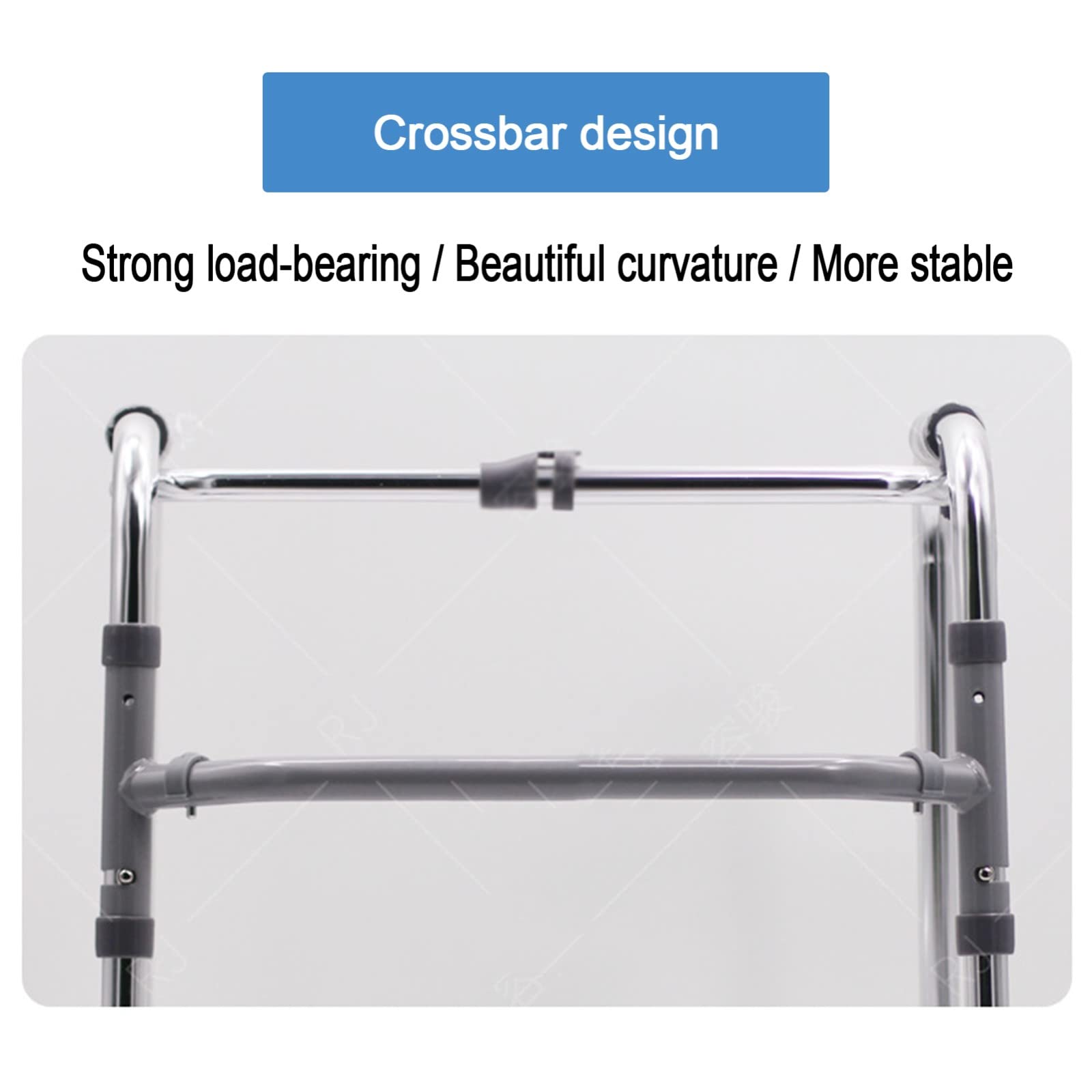 Andador para Adulto Mayor,Andadera Plegable para Adulto con Ajuste de Altura Andador Médico Adultos Ayuda Caminar Discapacitados Plegable Andador Para Adulto Caminar Bright silver