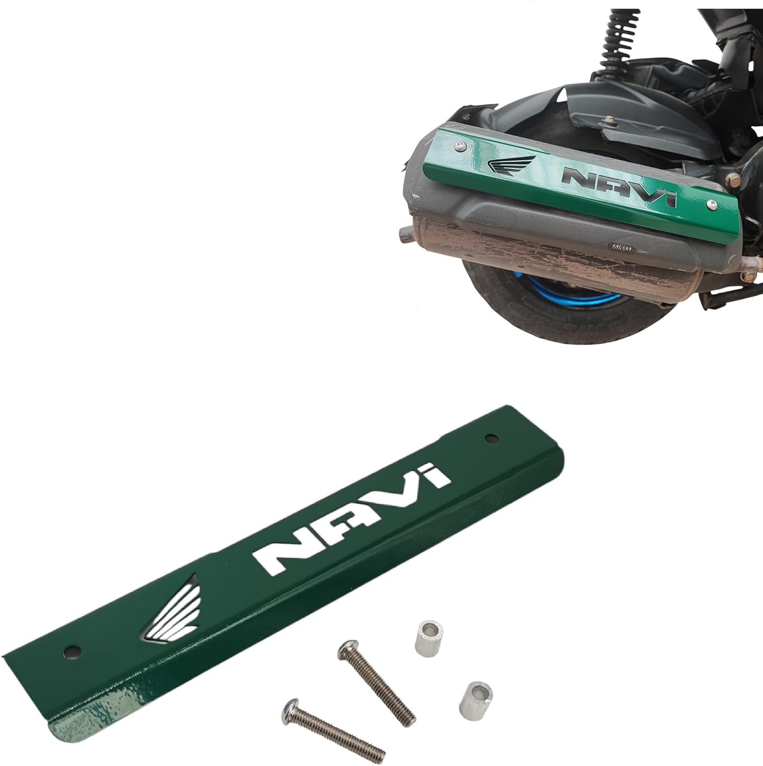 Motorcycle Exhaust Cover for Honda Navi (Dark Green)