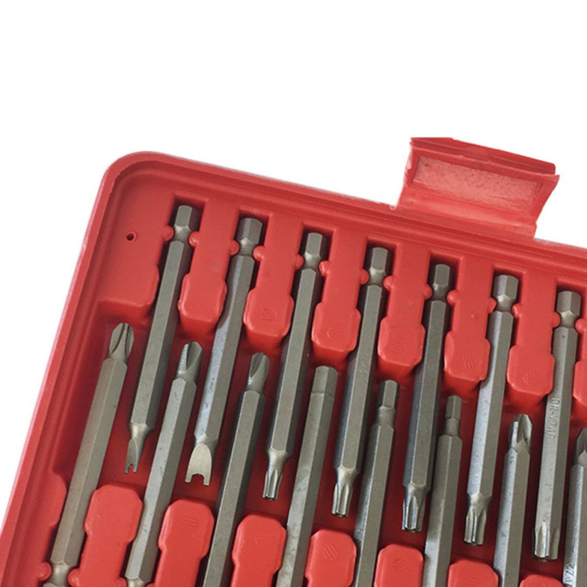 Ensemble D'embouts de Tournevis 98 Pcs Embouts Étoile et Cruciformes, en Métal Robuste, Boîte Moulée Facile à pour Usage Domestique