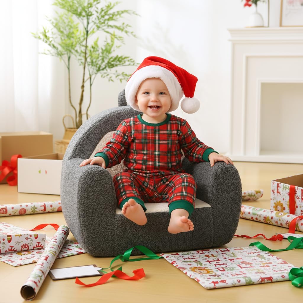 Kids Chair Comfy Toddler, Soft Baby Chair for Boys & Girls, Portable Toddler Reading Armchair with Removable Washable Sherpa Cover - Image 3