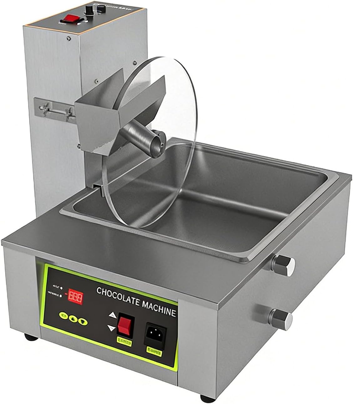 Chocolate Melt Pot, Professional Chocolate Tempering Machine with Rotating Mixing Wheel, 38-55 RPM Speed Adjustment & Uniform Heat Distribution, Perfect for Candy Making 12kg