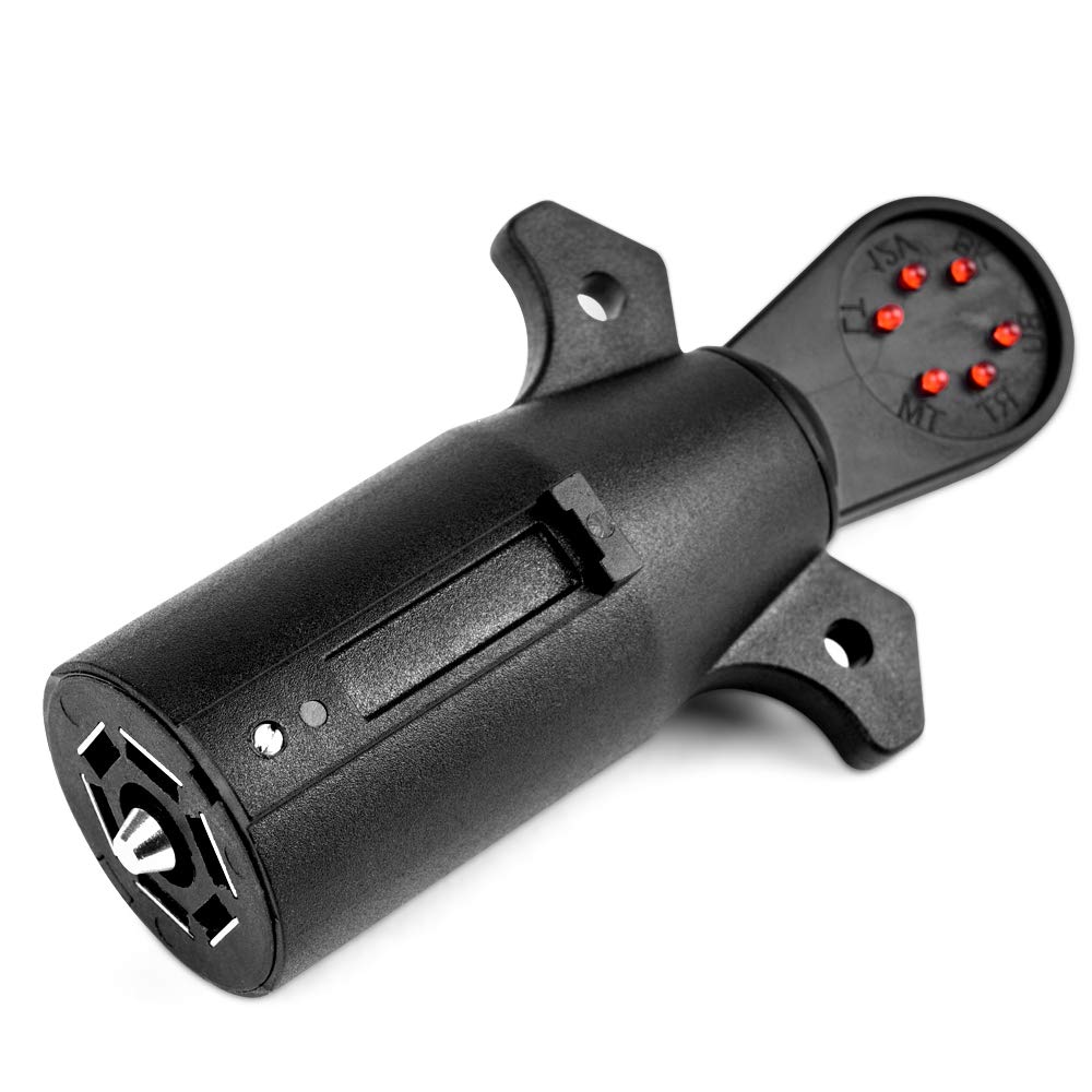 MICTUNING7 Way Blade Trailer Connector Tester with Red LEDs