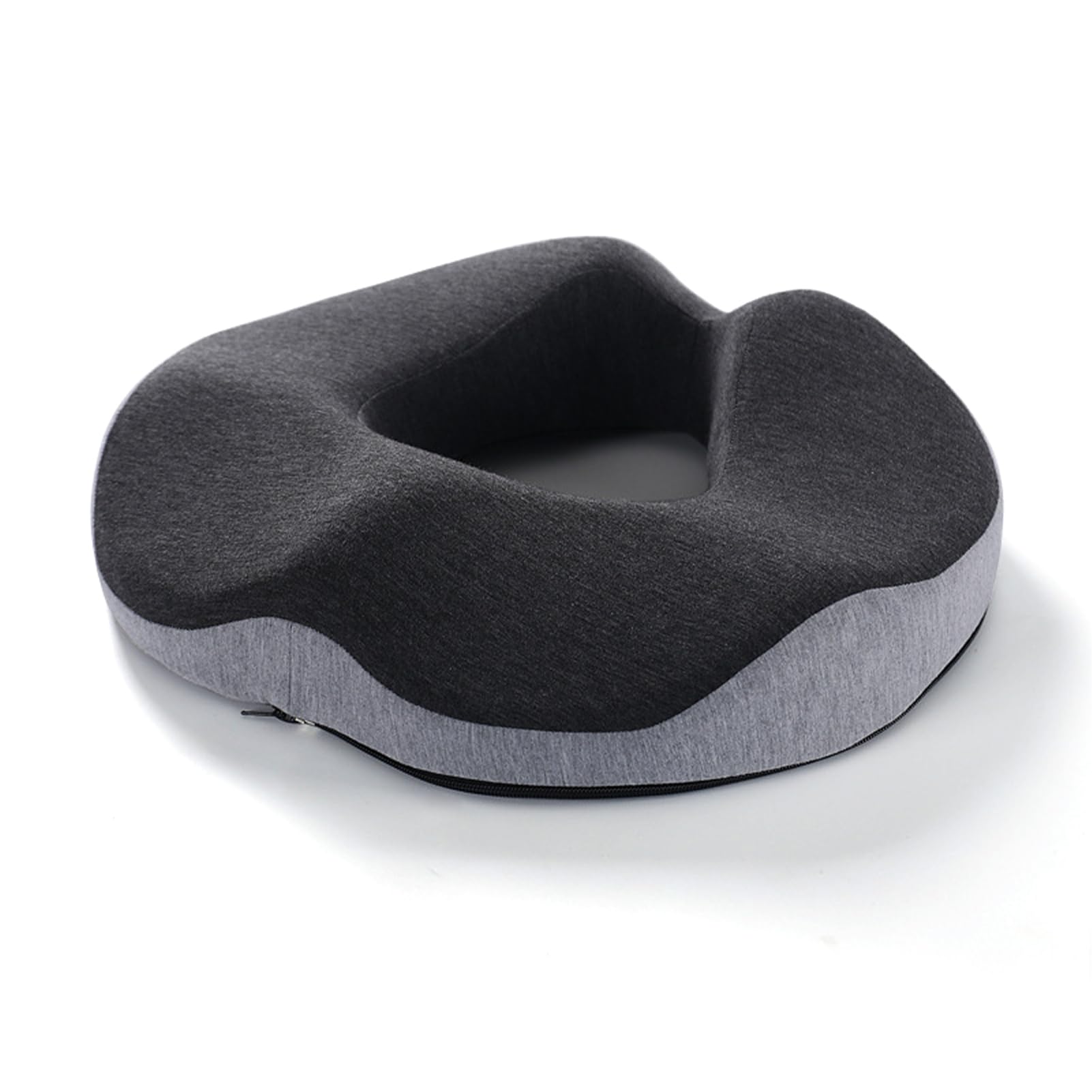 DIMUT Premium Comfort Seat Cushion, Non-Slip Orthopedic Memory Foam Coccyx Donut Pillow for Tailbone Pain, Office Chair Cushion, Car Seat, Travel, Driving, Wheelchair Sciatica Relief (Grey)
