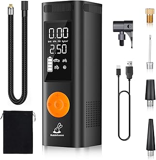 Tire Inflator Portable Air Compressor - 150PSI 4x Faster Portable Tire Inflator for Car - Air Pump For Car Tires with Digital Pressure AutoOff Smart Air Pump Suitable SUV, Bike and More (Orange)