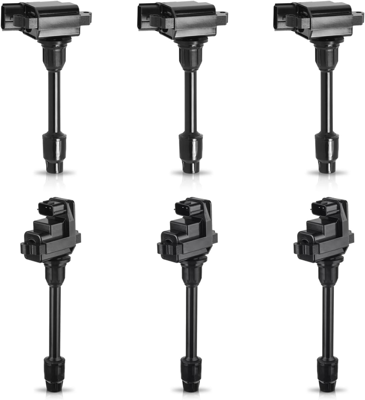 ENA Set of 6 Ignition Coil Pack Front Rear Compatible with Nissan Infiniti 1995 1996 1997 1998 1999 Maxima I30 3.0L V6 Replacement for C1001 C1002 UF138 UF263 2244831U16