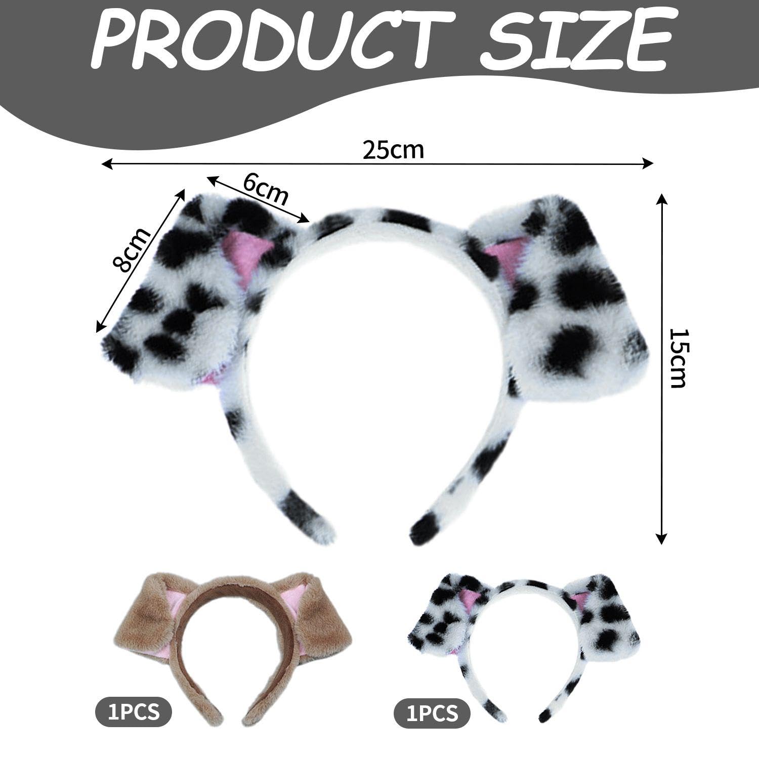 Confezione Da 2 Fasce Per Orecchie Per Cani, Graziose Fasce Per Capelli In Peluche, Copricapo Da Cartone Animato, Accessori Per Prestazioni Per Donne, Accessori Di Abbigliamento