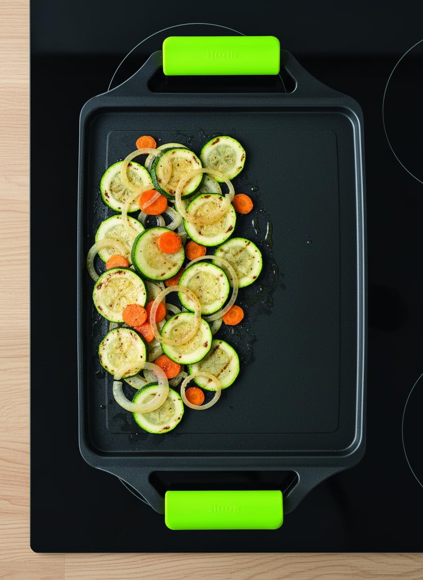 IBILI, Grill piastra New Essential, 27 x 24 cm, alluminio fuso, antiaderente, adatta ai piani a induzione.