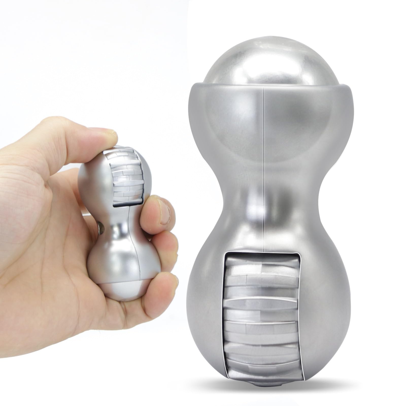 Premium Metal Fidget Toy -Fouce Spin & Balance?-Adjust The Rhythm?- Peace of Mind - Stress & Anxiety Relief Toy for Adults & Teens - Portable, Durable & Ideal for Office, Travel,Studying(Sliver)