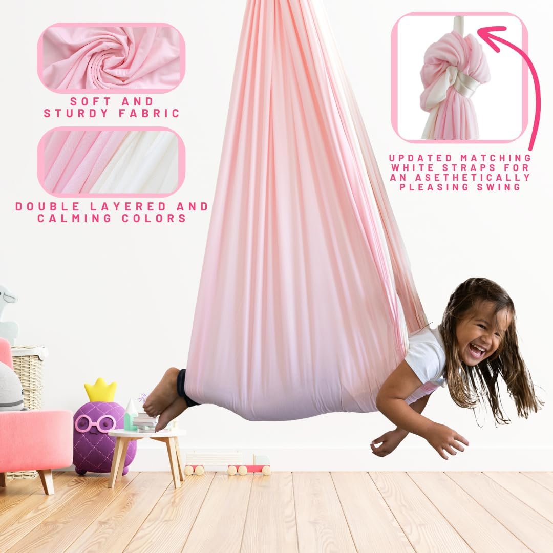 Double Layer Kids Sensory Swing Indoor & Outdoor | Therapy Swing | Sensory Swing for Adults | Hammock | Autism Swing | Special Needs | Reversible Cuddle Chair