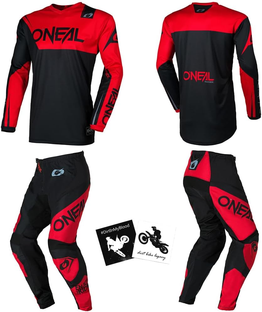 MX Outfit O'Neal Element Racewear Men Protective Pants Jersey motocross dirt bike off-road bundle combo set