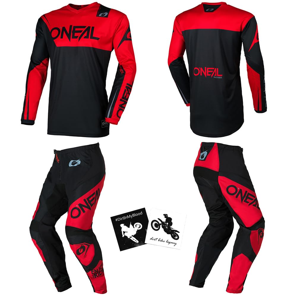 MX Outfit O'Neal Element Racewear Men Protective Pants Jersey motocross dirt bike off-road bundle combo set