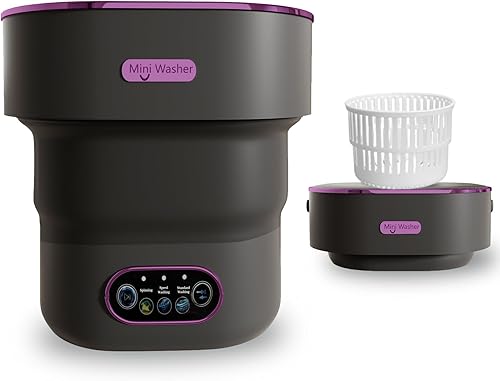 Miniatura 1 de Lavadora portátil, pequeña lavadora plegable de 15 litros con 3 modos de limpieza para ropa de bebé, ropa interior, artículos pequeños, mini