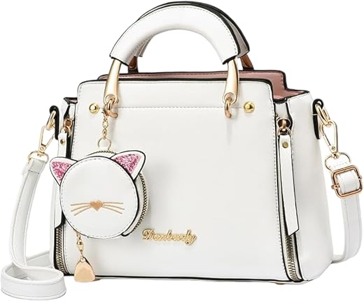 SANTORINI Small Women's satchel bag | small size Fancy satchel for women | Small size handbag with coin pouch and detachab...