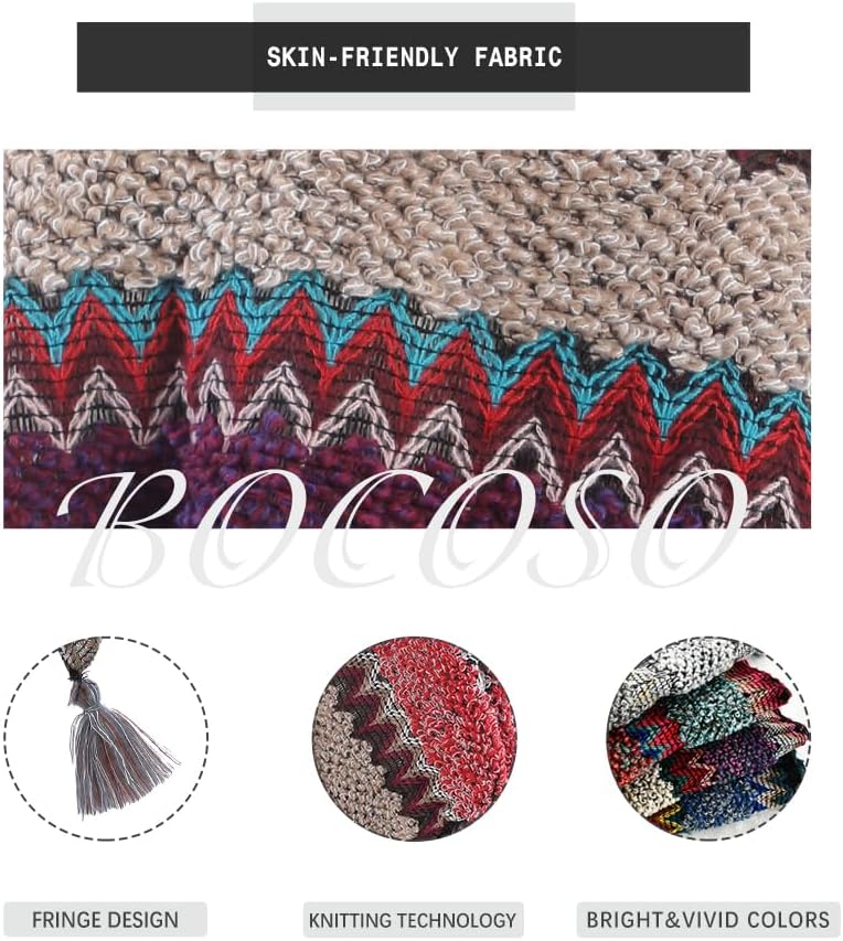 Knit Shawl Wrap Poncho Cape for Women, Ladies Knitted Cardigan Kimono with Fringe for Fall Winter - Image 4