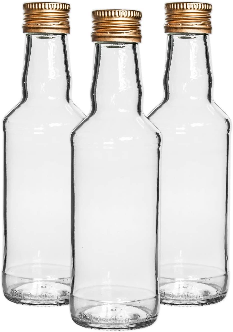 Bottiglie Vetro Con Tappo A Vite - 20 Pezzi Da 200 Ml Per Birra Casalinga, Gin, Olio E Conserve - Foto 4