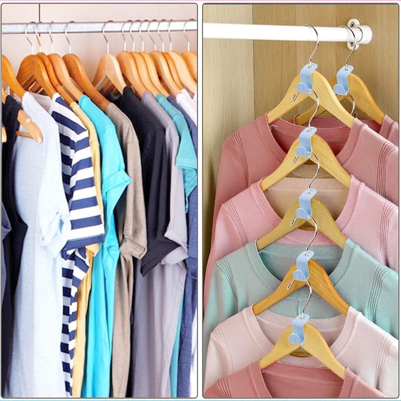 160PCS Clothes Hanger Connector Hooks Cascading Clothes Hangers for Heavy Duty, Hanger Extender Clips for Closet Space Savers and Organizers
