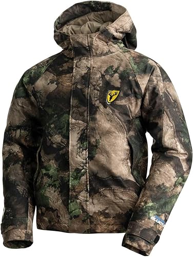 Blocker Outdoors Drencher - Chaqueta de caza con capucha y cremallera completa, transpirable, impermeable, con capucha y cremallera completa