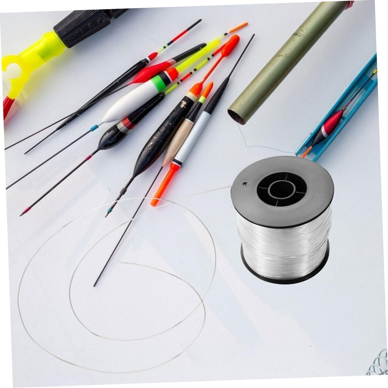DOITOOL 1set Nylon Fishing Line for Hanging Decor Picture Frames and Crafts and Flexible Fishing String Sleeves