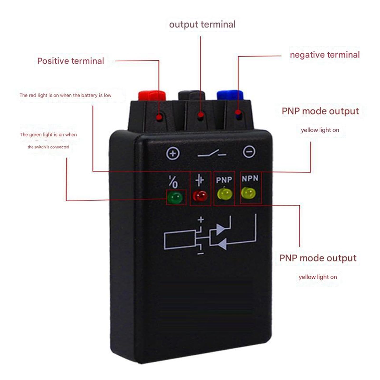 Tester per sensori fotoelettrici YH800 Strumento di test affidabile per fotocellule con indicatori chiari per risultati facili Tester fotoelettrico Misurazione precisa
