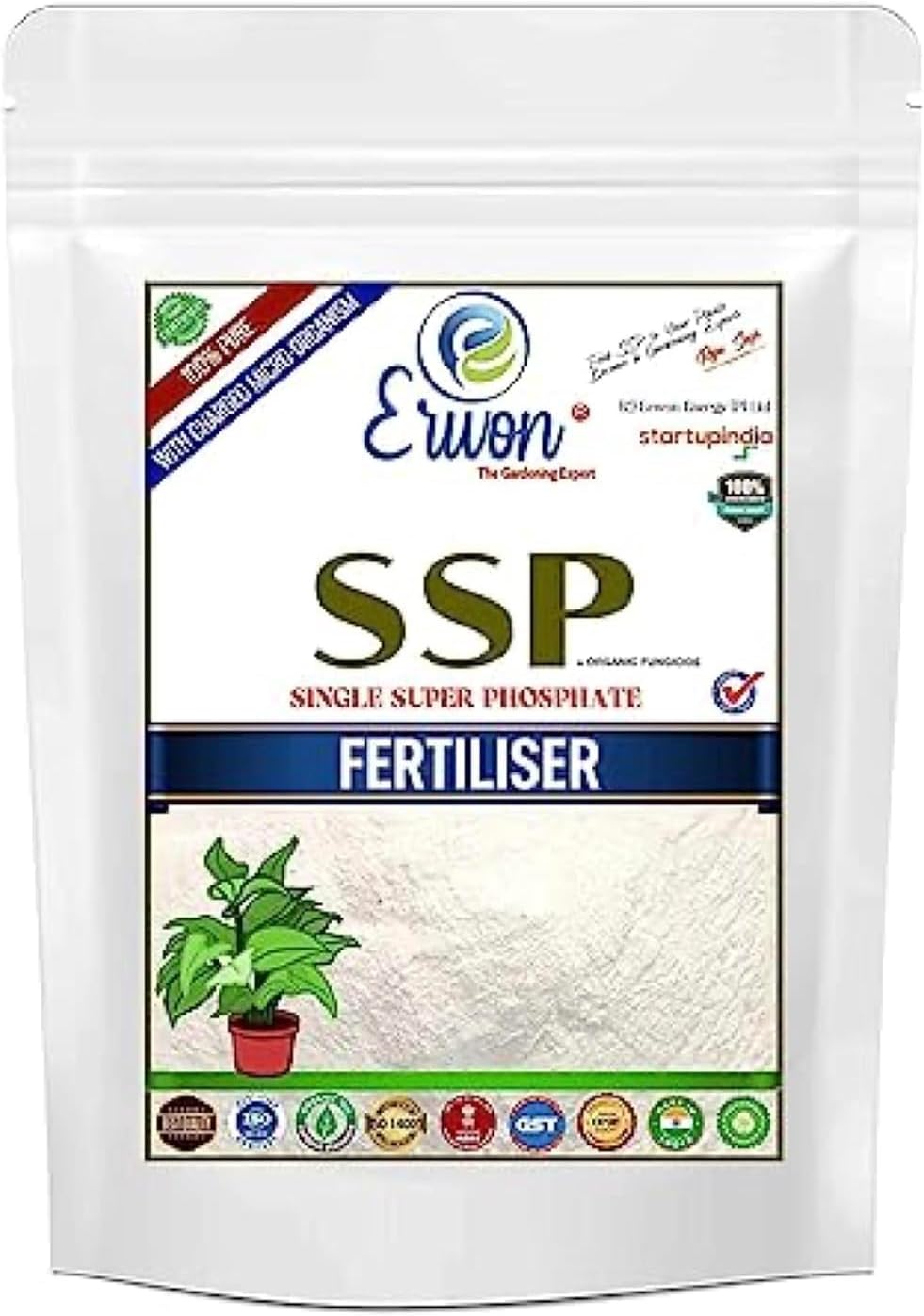 Erwon Single Super Phosphate Fertilizer, Pure, Premium Powerful Fertilizer Powder For Overall Growth Of Plants. (200 Gm)