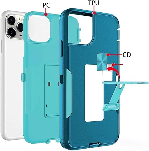 Miniatura 5 de wulibox Funda de diseño profesional para iPhone 11 Pro Max con soporte, protección contra caídas de grado militar, apta para soporte magnético de