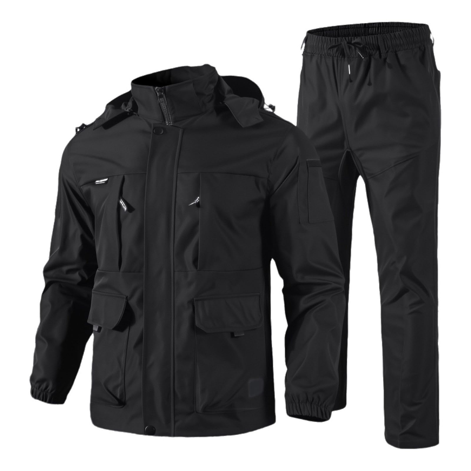 Tuta da uomo in 2 pezzi, a maniche lunghe, giacca e pantaloni da jogging, Y2k, tuta da jogging in due pezzi, per autunno e inverno, comoda e traspirante