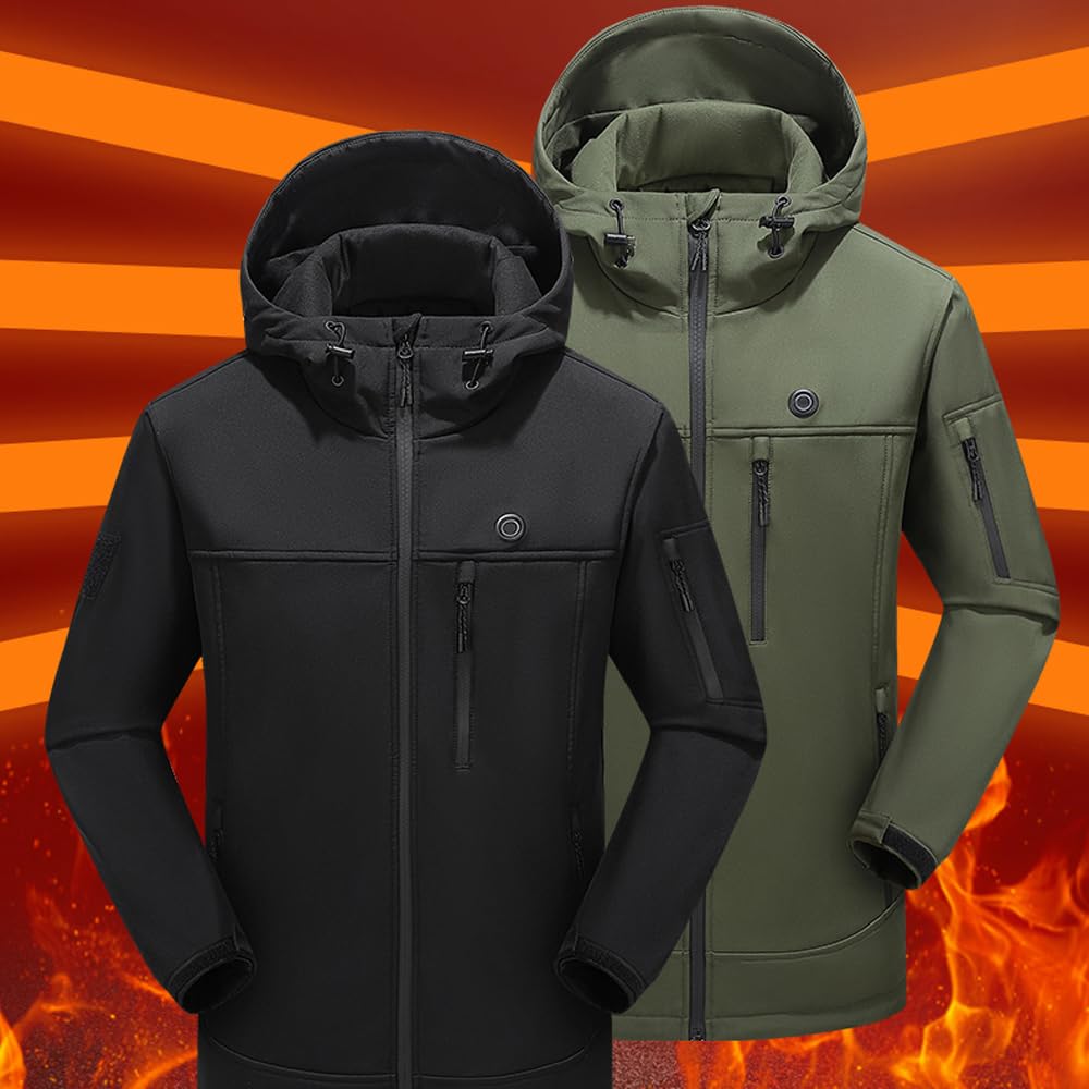 Chaquetas con calefacción USB para Exteriores,Abrigo cálido para Invierno,Ropa térmica eléctrica Flexible,Pesca,Senderismo,Ropa de Abrigo,Chaquetas de calefacción