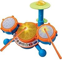 VTech KidiBeats Kids Drum Set - Light-Up Toddler Drum Kit with Letters, Numbers, Songs for Ages 2-5