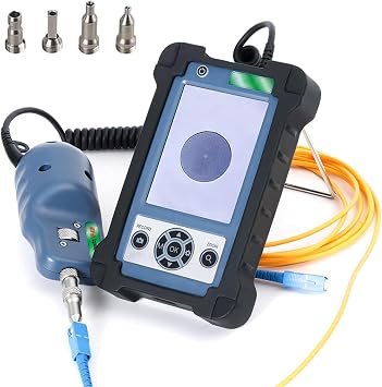 KIP-600V 400X Microscope Fiber Tester Kits, Handheld Fiber Optic End-face Inspector Probe with Video Recording, Portable Fiber Detector,KIP-600V
