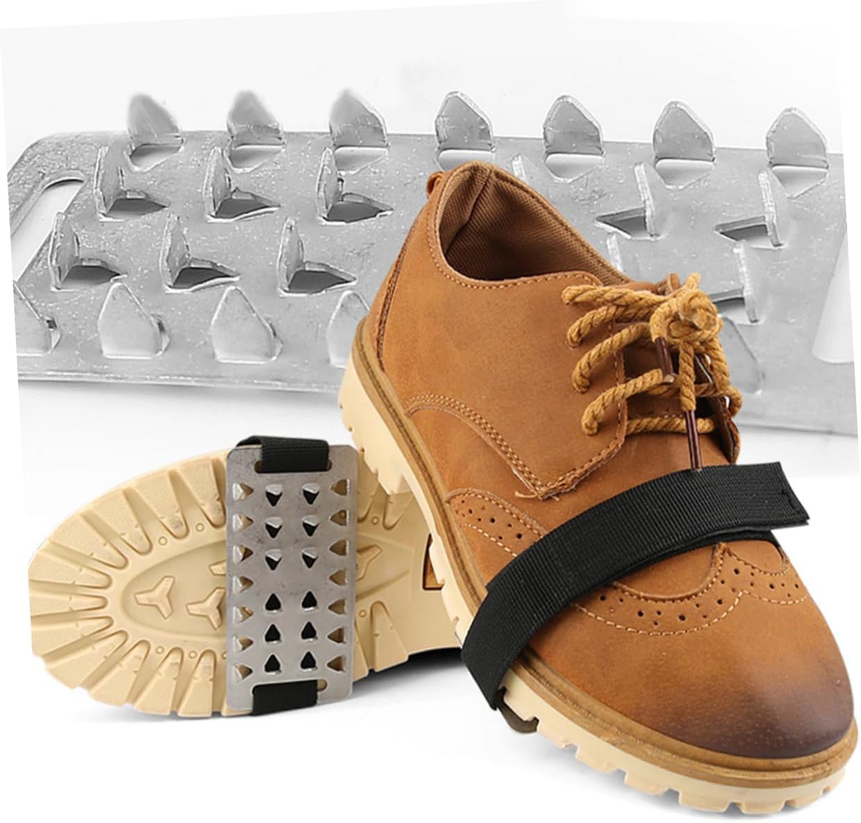 Mountaineering Ice Grippers Outdoor Ice Grippers Shoes Covers for Men Women Boys and Girls Slip Spikes