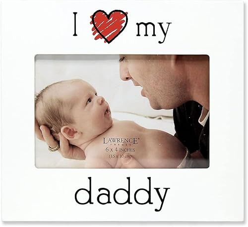 Miniatura 1 de Lawrence Frames Marco de fotos "I Love My Daddy", 6 x 4 pulgadas, color blanco