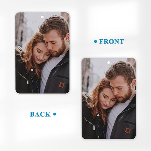 Miniatura 2 de Ambientador personalizado para automóvil Ambientador de aire personalizado con foto de doble cara, ambientadores con olor con imagen para armario,